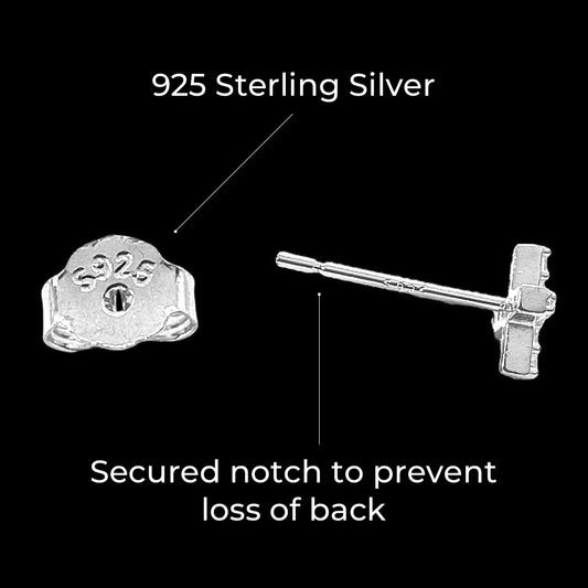 Icy Cross Stud Earrings