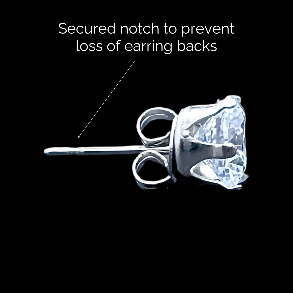 Round CZ Stud Earrings