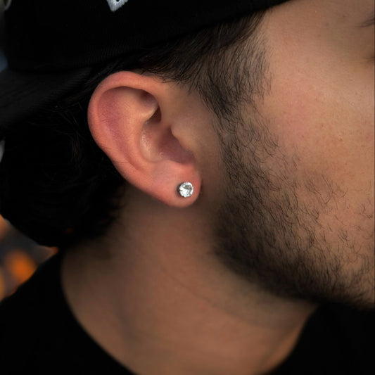 Round CZ Stud Earrings