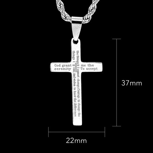 Serenity Prayer Cross Pendant