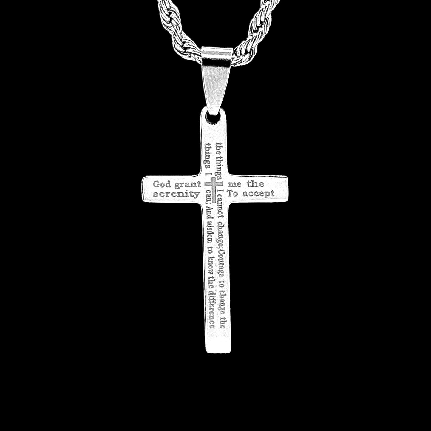 Serenity Prayer Cross Pendant