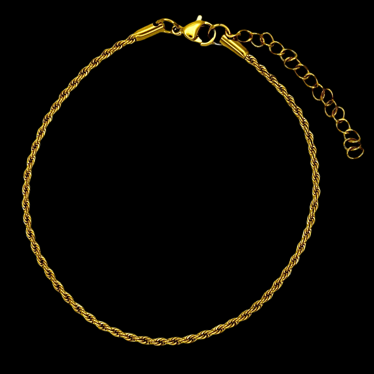 Rope Chain Anklet - Gold