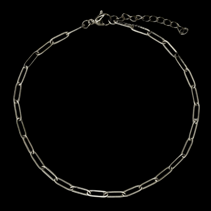 Paperclip Anklet - Stainless Steel