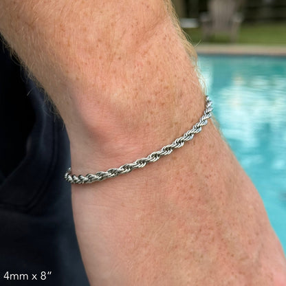 Rope Chain Bracelet - Stainless Steel