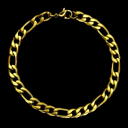 Figaro Chain Bracelet - Gold