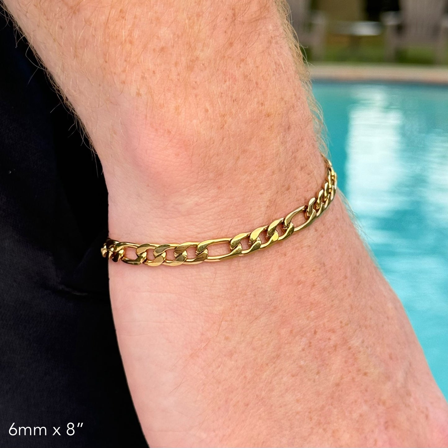 Figaro Chain Bracelet - Gold