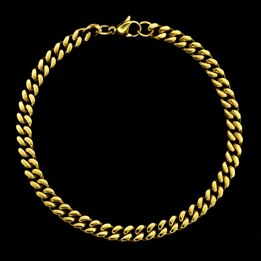 Cuban Link Chain Bracelet - Gold