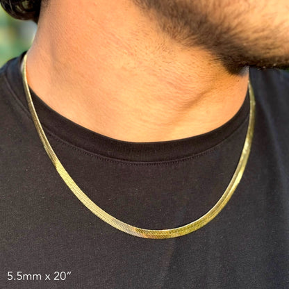 Herringbone Chain - Gold