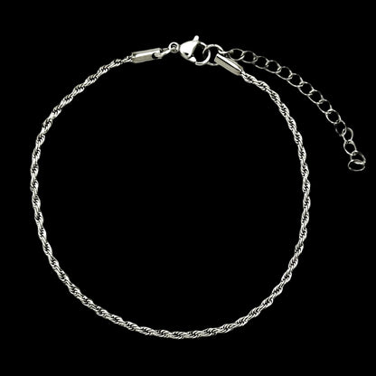 Rope Chain Anklet - Stainless Steel